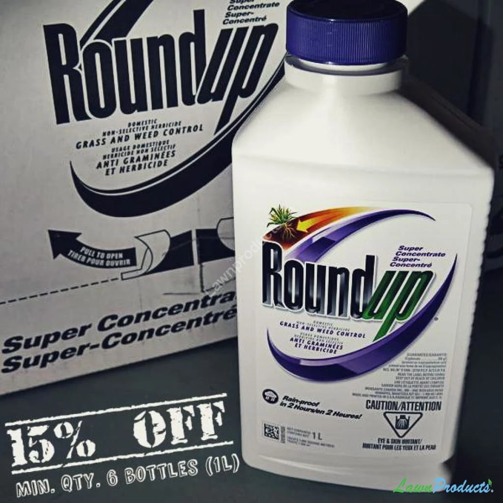 Round 1L Super Concentrate Half Case - 6 Bottles Of Roundup Non-Selective Herbicide